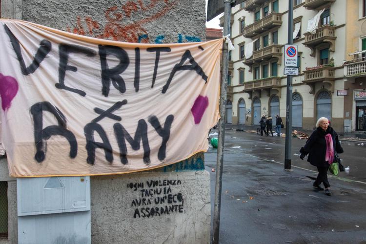 Quartiere Corvetto a Milano ricorda Ramy Elgaml  - (Fotogramma)