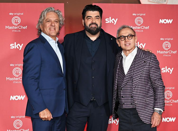 Giorgio Locatelli, Antonino Canavacciuolo e Bruno Barbieri (Fotogramma/Ipa)