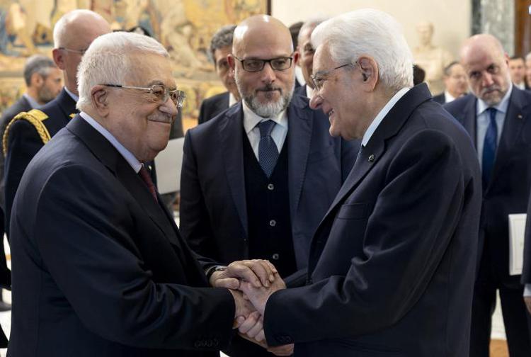 Sergio Mattarella e Abu Mazen - (Quirinale)