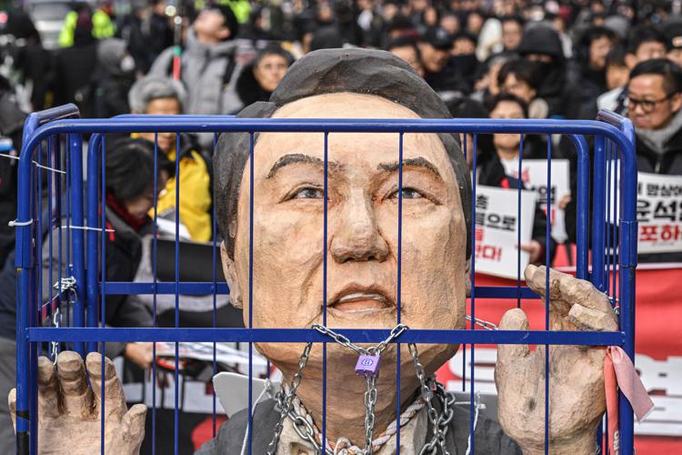 Proteste contro il presidente sudcoreano Yoon Suk Yeol - (Afp)