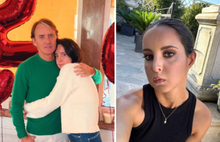 Roberto Mancini con la figlia Camilla