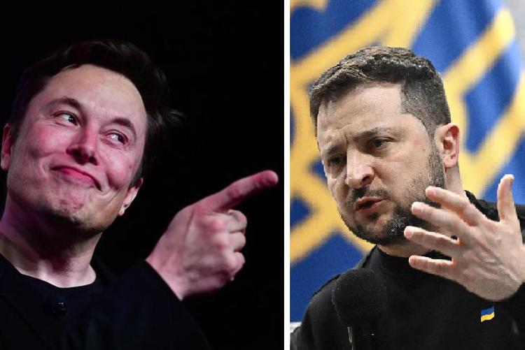 Volodymyr Zelensky ed Elon Musk