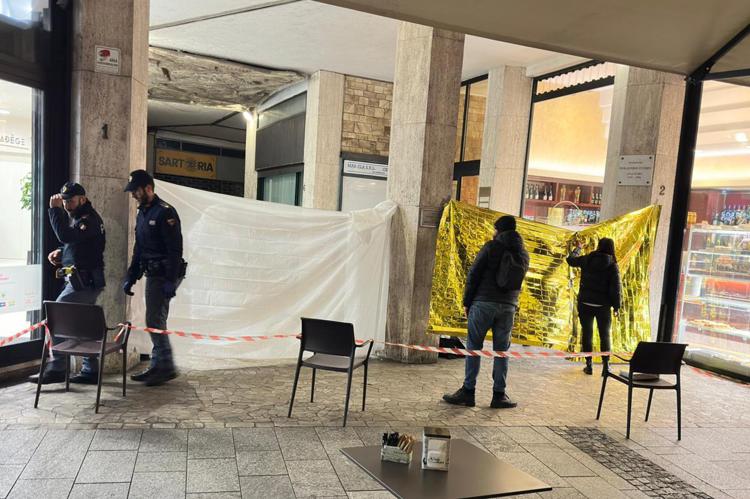 La scena dell'omicidio di Mamadi Tunkara a Bergamo - Fotogramma