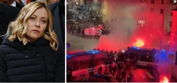 Giorgia Meloni e gli scontri al corteo di Roma per Ramy Elgaml - Fotogramma /Ipa