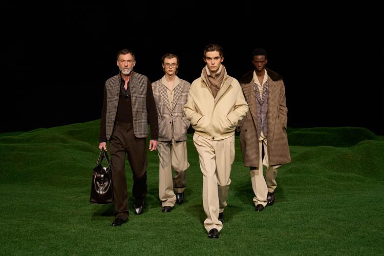 Alcune uscite della sfilata Zegna fall-winter 2025/2026