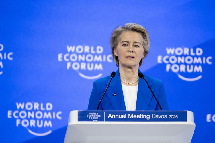 Ursula von der Leyen a Davos  - Afp