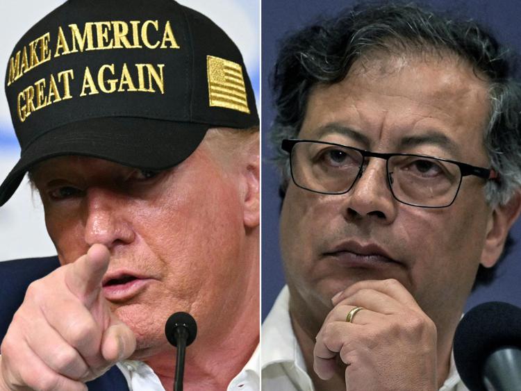 Donald Trump e Gustavo Petro (Afp)