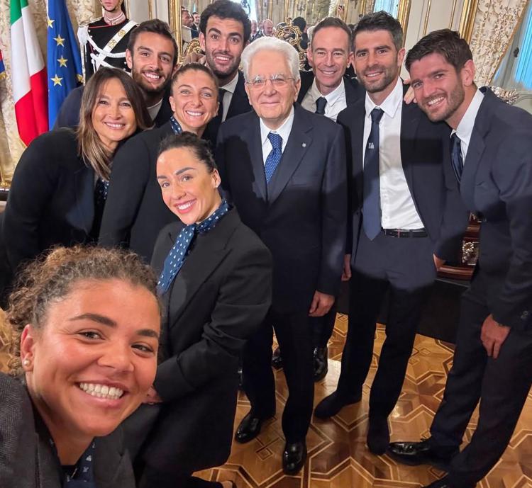 Gli azzurri del tennis al Quirinale - Instagram @jasmine_paolini