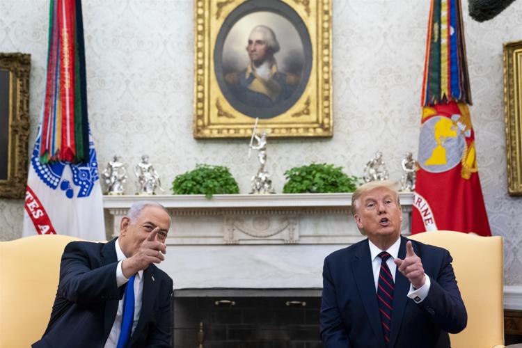 Netanyahu e Trump alla Casa Bianca nel 2020