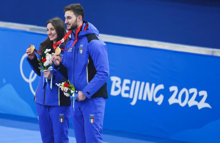 Stefania Constantini e Amos Mosaner a Pechino 2022 - Fotogramma/IPA