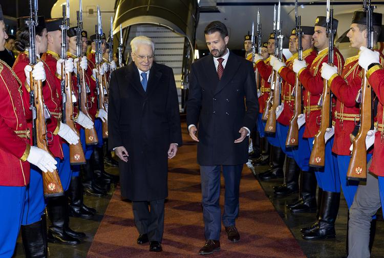 Il presidente della Repubblica, Sergio Mattarella,  e il presidente del Montenegro, Jakov Milatović (Foto Quirinale)