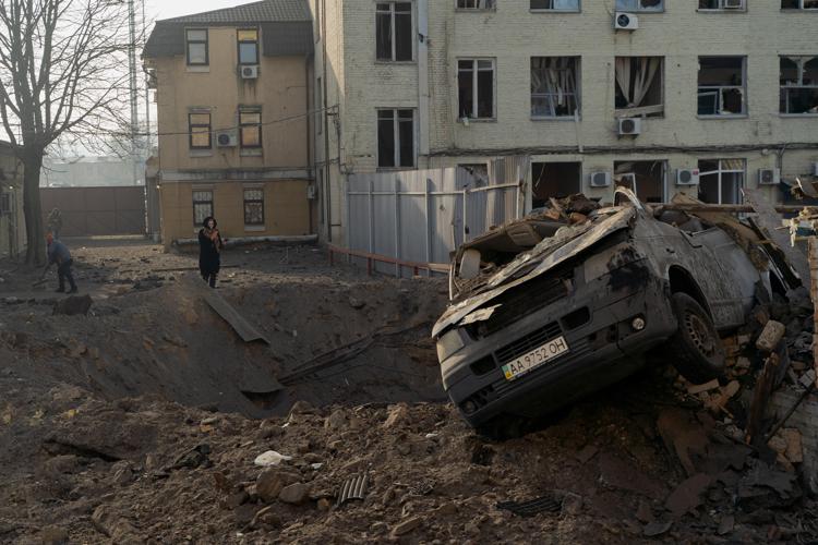 Distruzione in Ucraina (Afp)