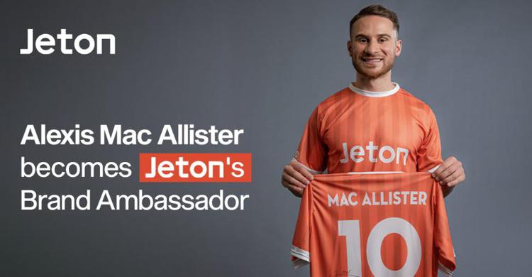 Jeton, fornitore globale di servizi di pagamento, ha annunciato una partnership triennale con l'icona del calcio internazionale Alexis Mac Allister.