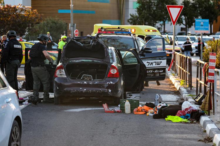 Polizia sul luogo dell'attacco ad Haifa, Israele - Afp