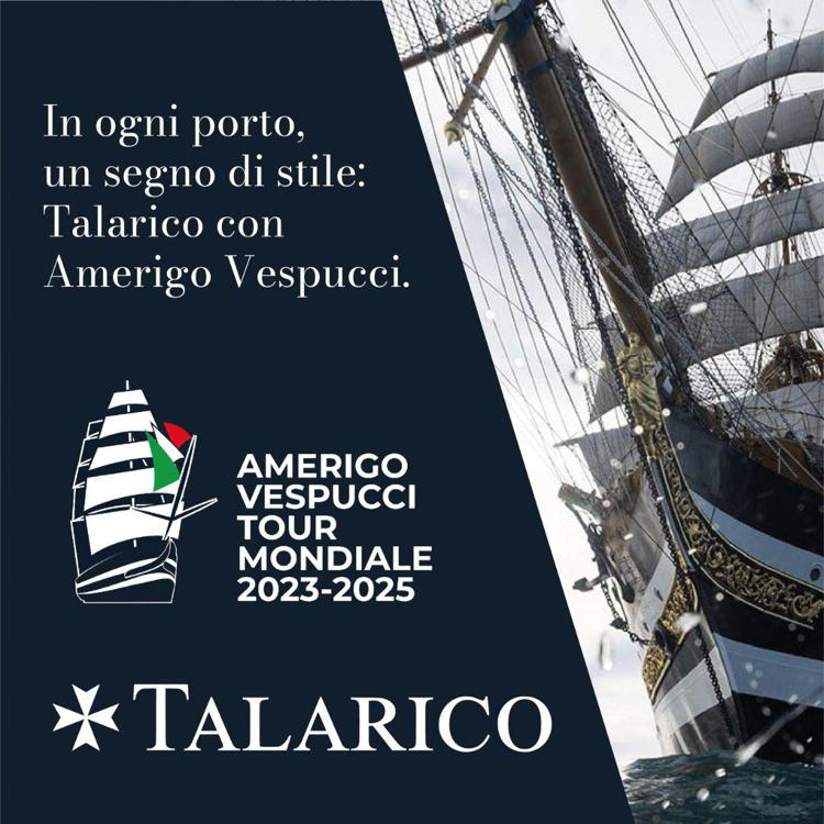 Talarico Cravatte fornitore ufficiale tour mondiale nave Amerigo Vespucci