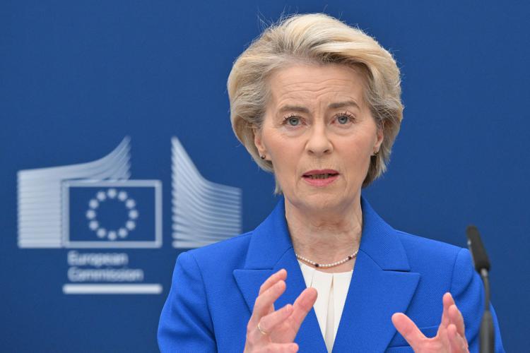 La presidente della Commissione Europea Ursula von der Leyen - (Afp)