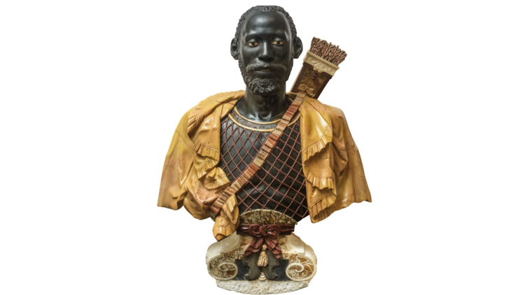 Il busto in marmi policromi di Antonio Manuel Ne Vunda