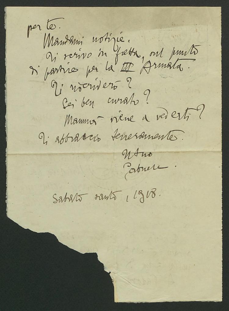 D'Annunzio, al Vittoriale 15 lettere inedite al figlio Gabriellino
