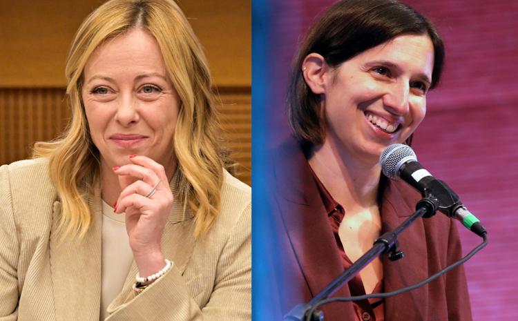 Giorgia Meloni ed Elly Schlein (Fotogramma)
