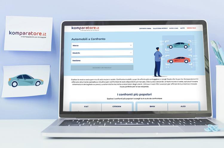 Nasce il nuovo comparatore di auto nuove su Komparatore.it: uno strumento digitale per orientarsi tra centinaia di modelli e oltre 4800 versioni differenti