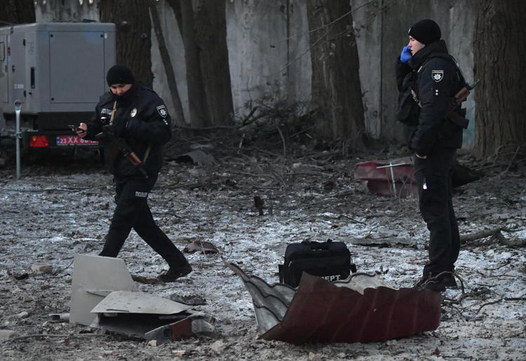 Polizia a Kiev (Afp)