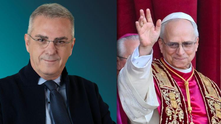 Da sx Mauro Minelli e Papa Leone XIV 