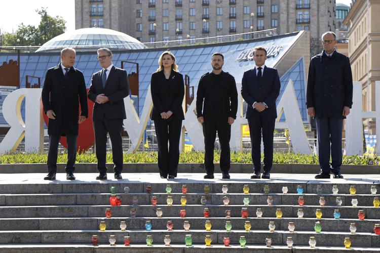 I leader europei a Kieva per il vertice dei 'Volenterosi' - Afp