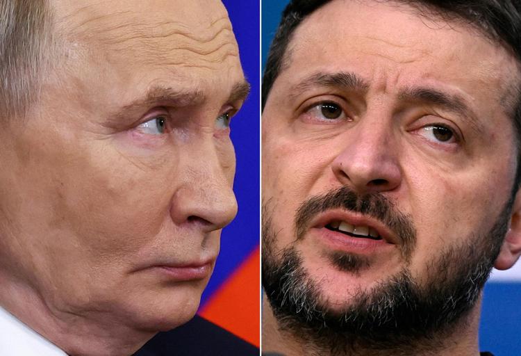 Vladimir Putin e Volodymyr Zelensky - Afp