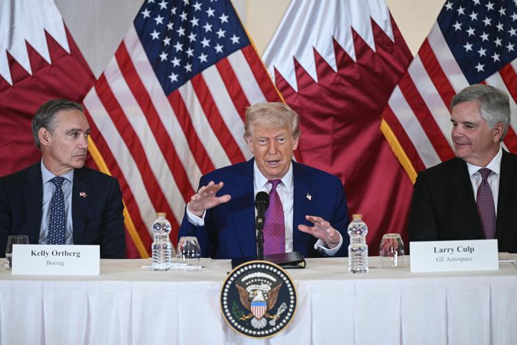 Il presidente americano Donald Trump a Doha - (Afp)