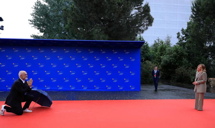 Rama e Meloni (Foto Afp)