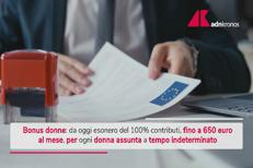 Bonus donne, da oggi al via le domande