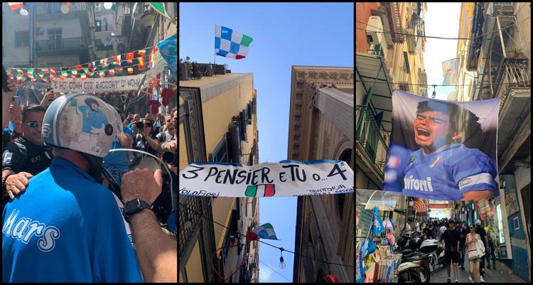Napoli aspetta lo scudetto (Foto Adnkronos)