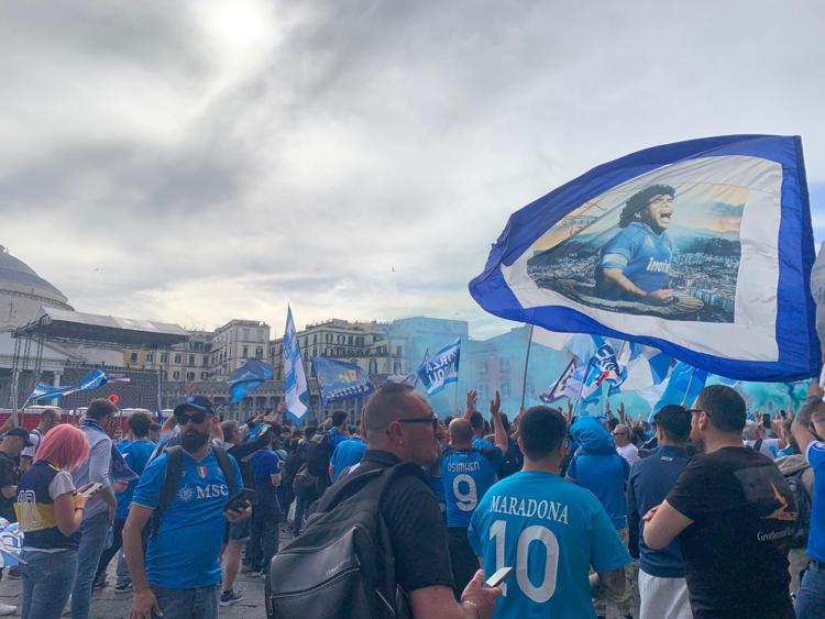 Entusiasmo dei tifosi, foto Adnkronos