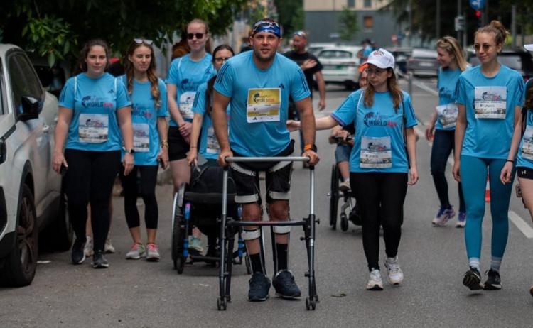 Andrea alla Wings For Life World Run di Milano
