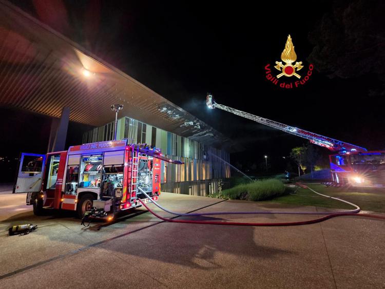 L'incendio al Viola Park - Vigili del fuoco