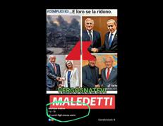 Uno dei post del prof campano contro gli esponenti del governo - Adnkronos