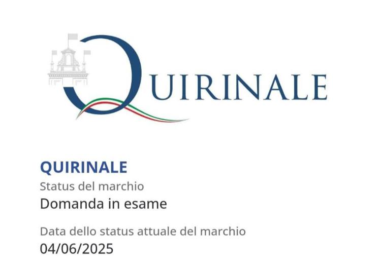 Il logo del Quirinale   - Immagine dalla pagina dell'Ufficio europeo per la proprietà intellettuale