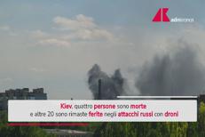 Ucraina, vasto attacco russo: raid con droni su Kiev