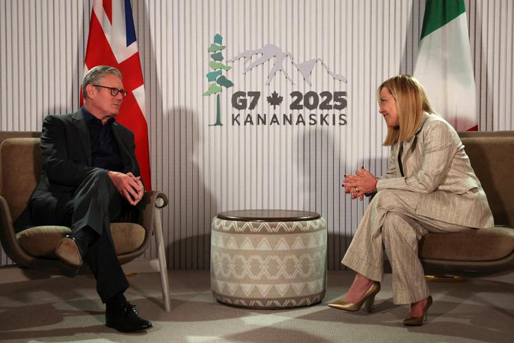 Starmer e Meloni al G7 in Canada - Afp