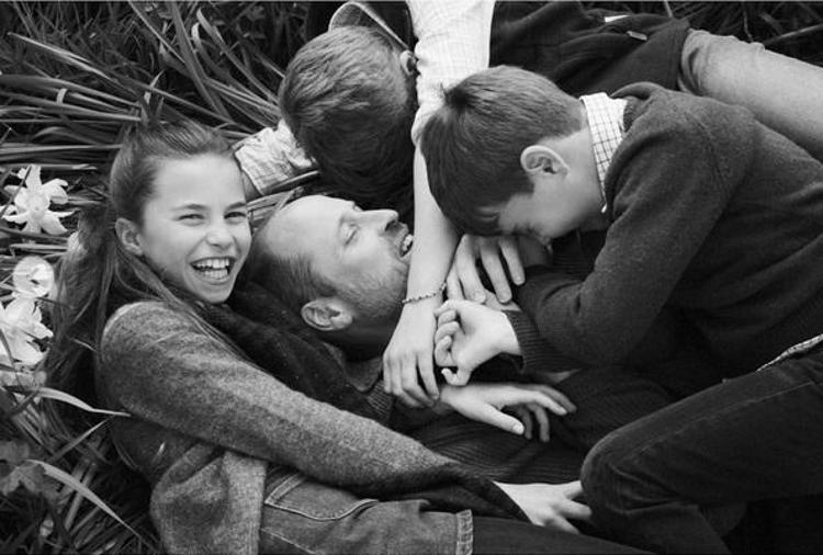 Il principe William con i tre figli