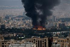 La tv di Stato iraniana attaccata da Israele - Ipa/Fotogramma