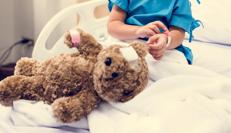 Bambina in ospedale -