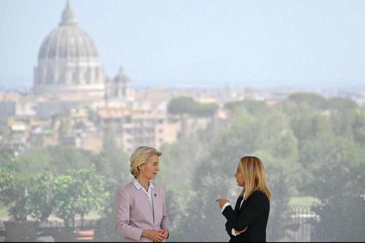 Von der Leyen e Meloni al summit sul Piano Mattei a Roma - Afp