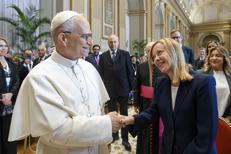 Papa Leone XIV e Giorgia Meloni - Foto di repertorio (Ipa)
