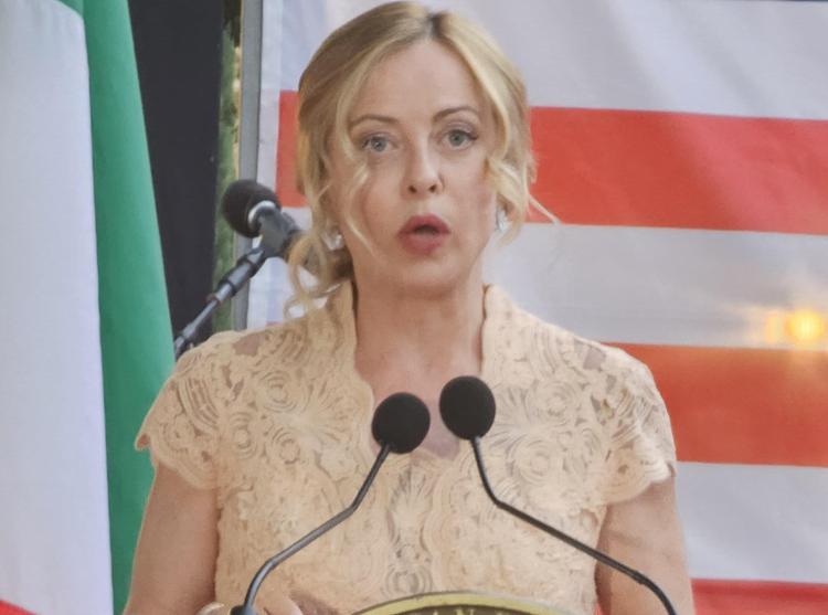 Giorgia Meloni a Villa Taverna per le celebrazioni per il 4 luglio - (Adnkronos)