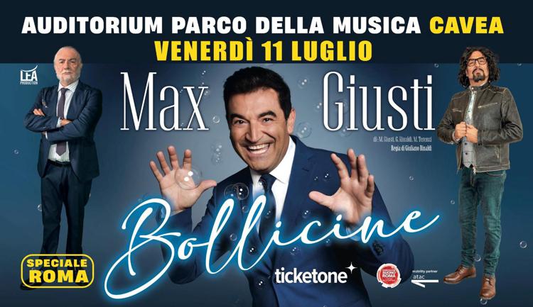 Max Giusti porta in scena 'Bollicine' all'Auditorium Parco della Musica