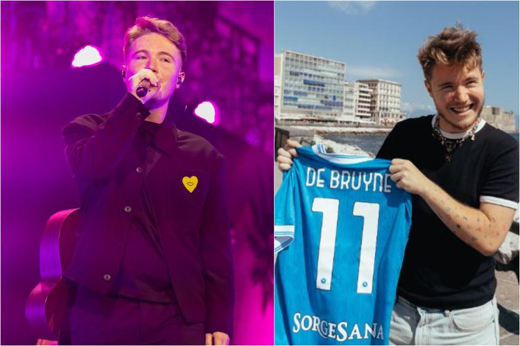 Alfa in concerto e con la maglia del Napoli - Ipa/Fotogramma e Instagram