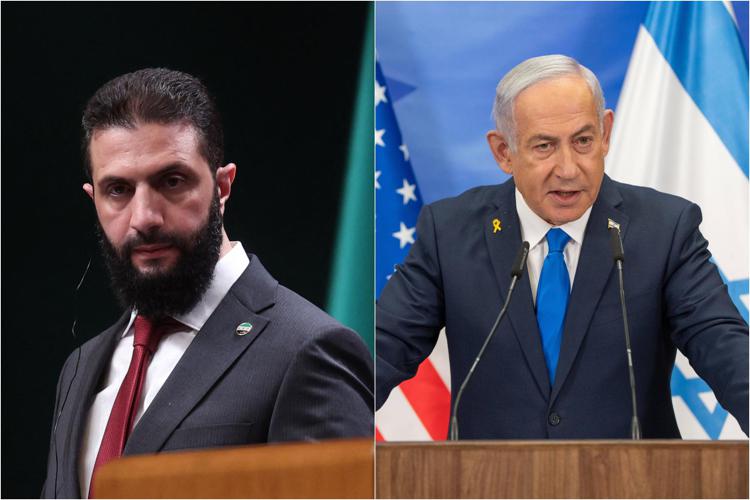 Al Sharaa e Netanyahu - Ipa/Fotogramma