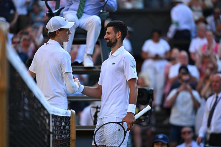 Jannik Sinner e Novak Djokovic - Ipa/Fotogramma