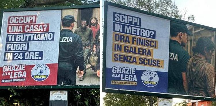 I cartelloni della Lega